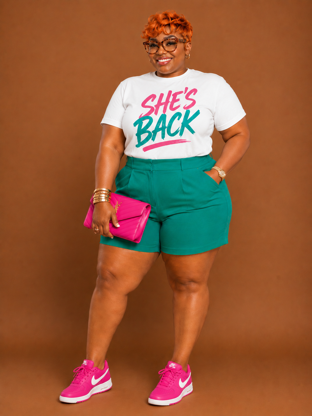 Plus Maiden High Waisted Shorts