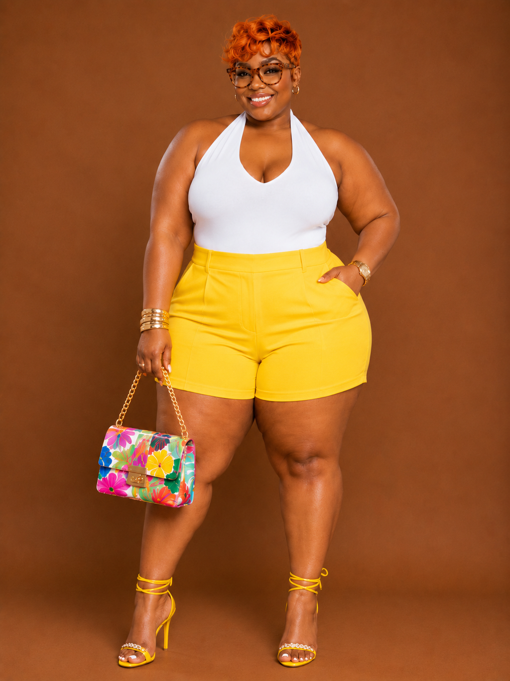 Plus Maiden High Waisted Shorts