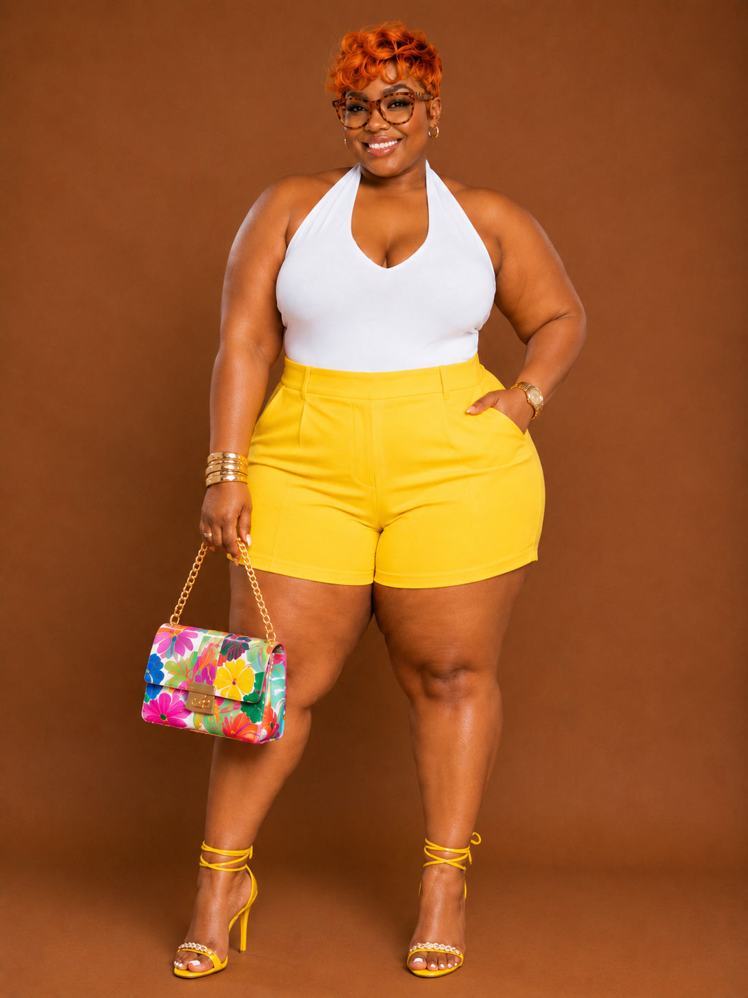 Plus Maiden High Waisted Shorts