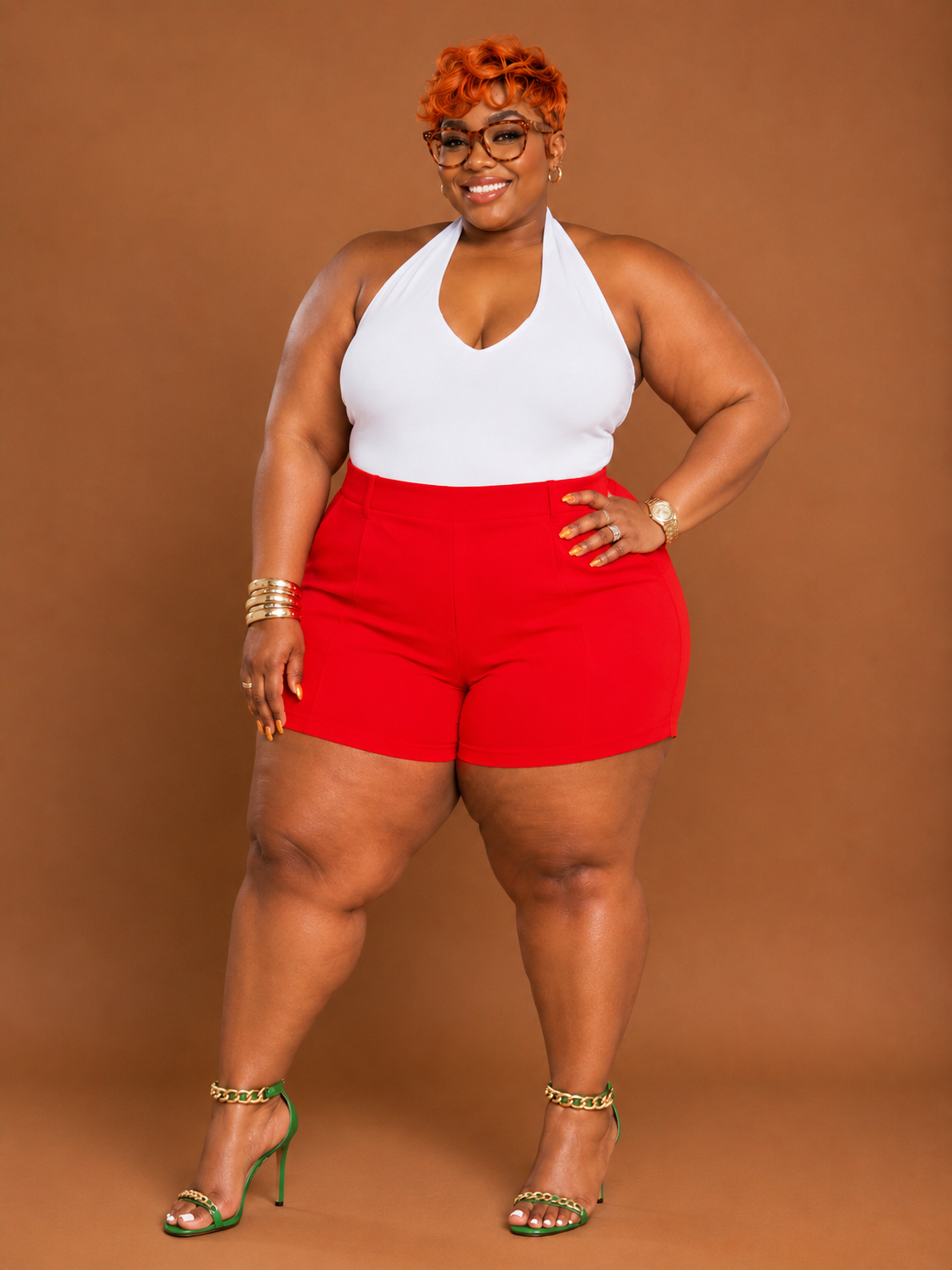 Plus Maiden High Waisted Shorts