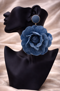 Denim Bloom Earrings