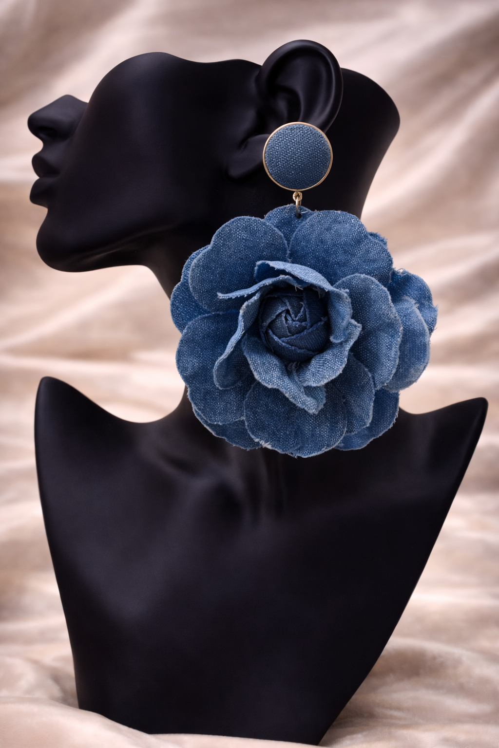 Denim Bloom Earrings